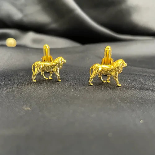 Vintage lion cufflinks - Gold plated